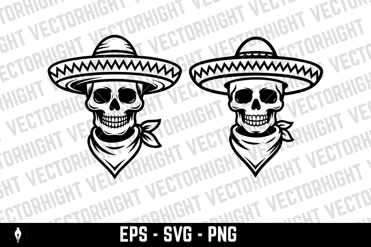 Skull mascot vector, a Person Illustration by Vectorhight (Photo 4 of 4)