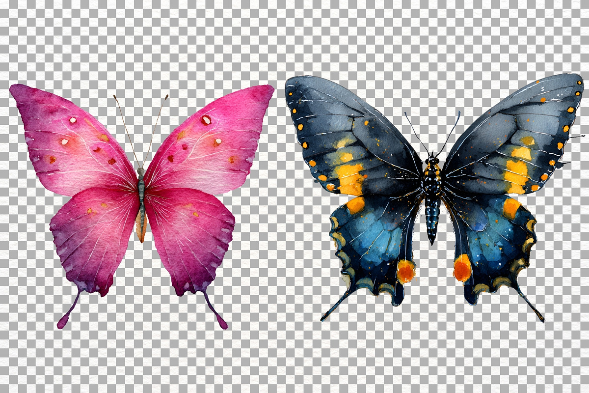 Floral Butterfly Clipart Summer PNG, an Animal Illustration by SugarCloudStudioArt (Photo 8 of 8)
