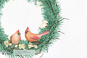 Christmas Teal Clipart Cardinal Bird, an Illustration by Ksenia Shmakova (Thumbnail 12 of 16)