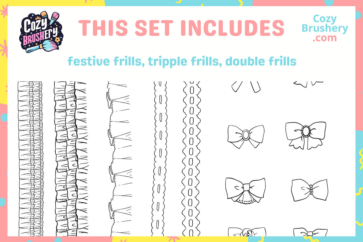 Ultimate Frill Ruffle Brushes, a Brush Add-On by Cozy Brushery