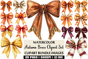 Autumn Bows Clipart Set, an Illustration by Craft Nest (Thumbnail 1 of 4)