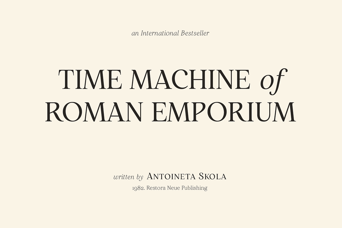 Restora Neue - 18 Fonts, a Serif Font by Nasir Udin (Photo 13 of 20)
