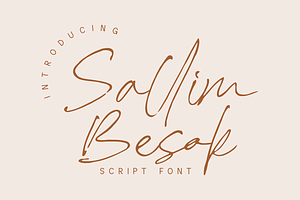 Sallim Besok - Script Font