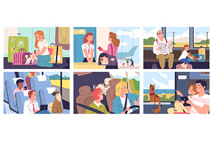 Travel with pets. People summer, an Animal Illustration by Stock-Smart-Start