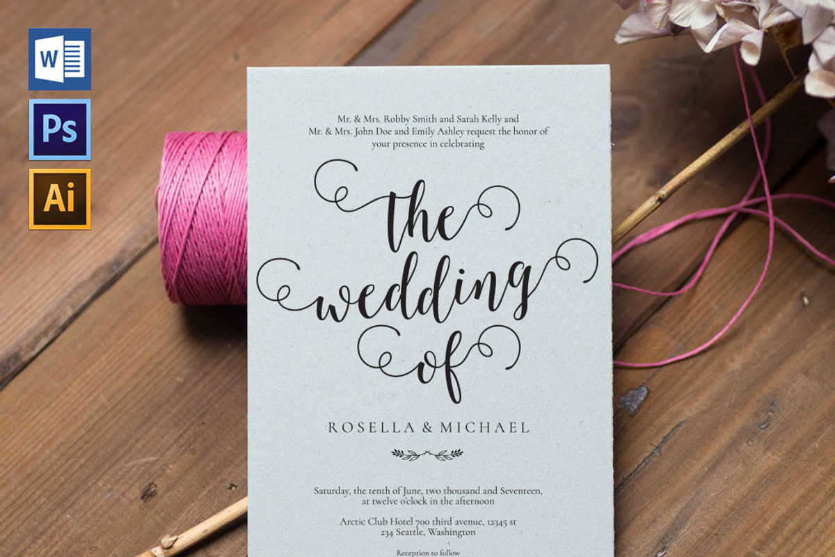 Wedding Invitation Template WPC440, an Invitation Template by Shafura_Wedding (Photo 1 of 5)