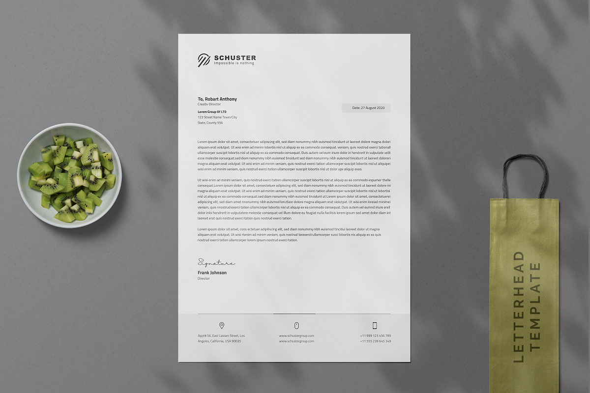 Letterhead Word Template, a Stationery Template by TelaTemplates (Photo 5 of 6)