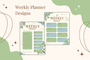 20 Planner Canva Template Set