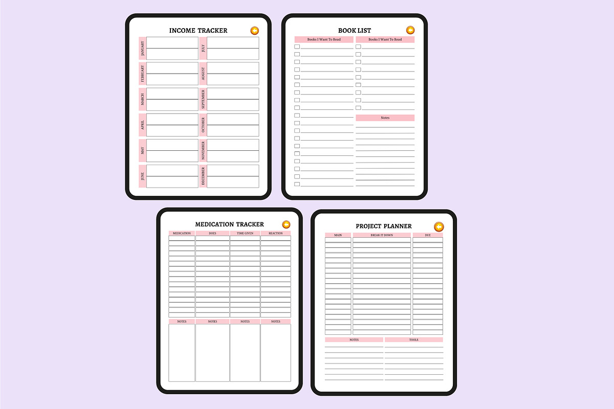 Digital Life Planner For Canva, a Stationery Template by Shumaya (Photo 6 of 6)