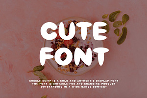 Bubble Bump Fancy Font