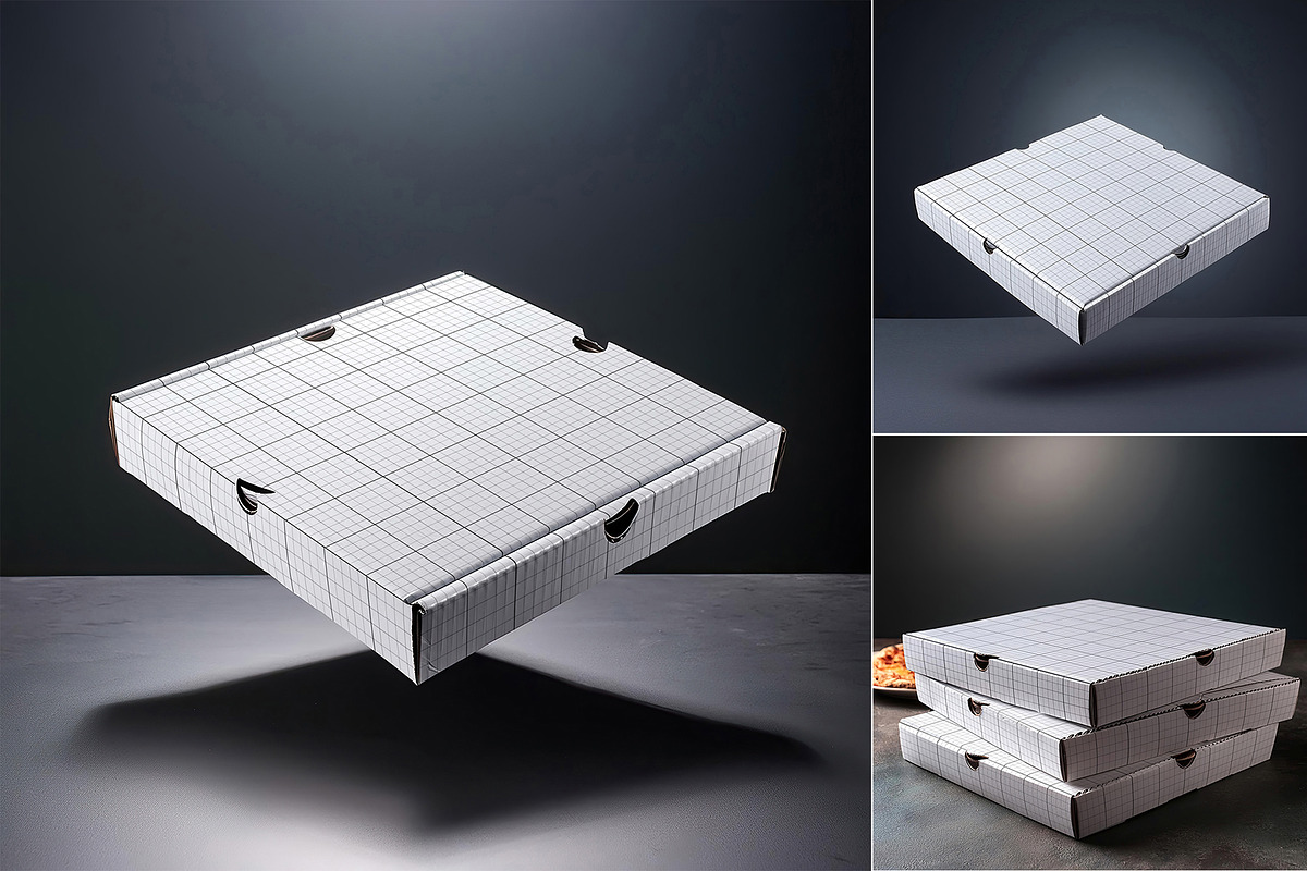 Pizza Box Mockups, a Product Mockup by Luuqas Design