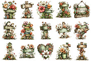 Whimsical Spring Sign Post Clipart, an Illustration by OK Design (Thumbnail 3 of 6)