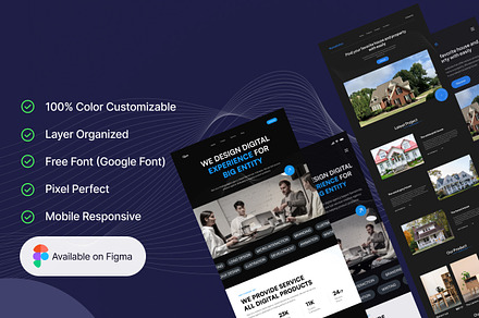 Xpage - Landing Page UI-Kit, an UI Kit Template by mz-studio