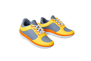 Sport shoes 3d icon. Realistic, a Sport Illustration by Valerie Bodnar