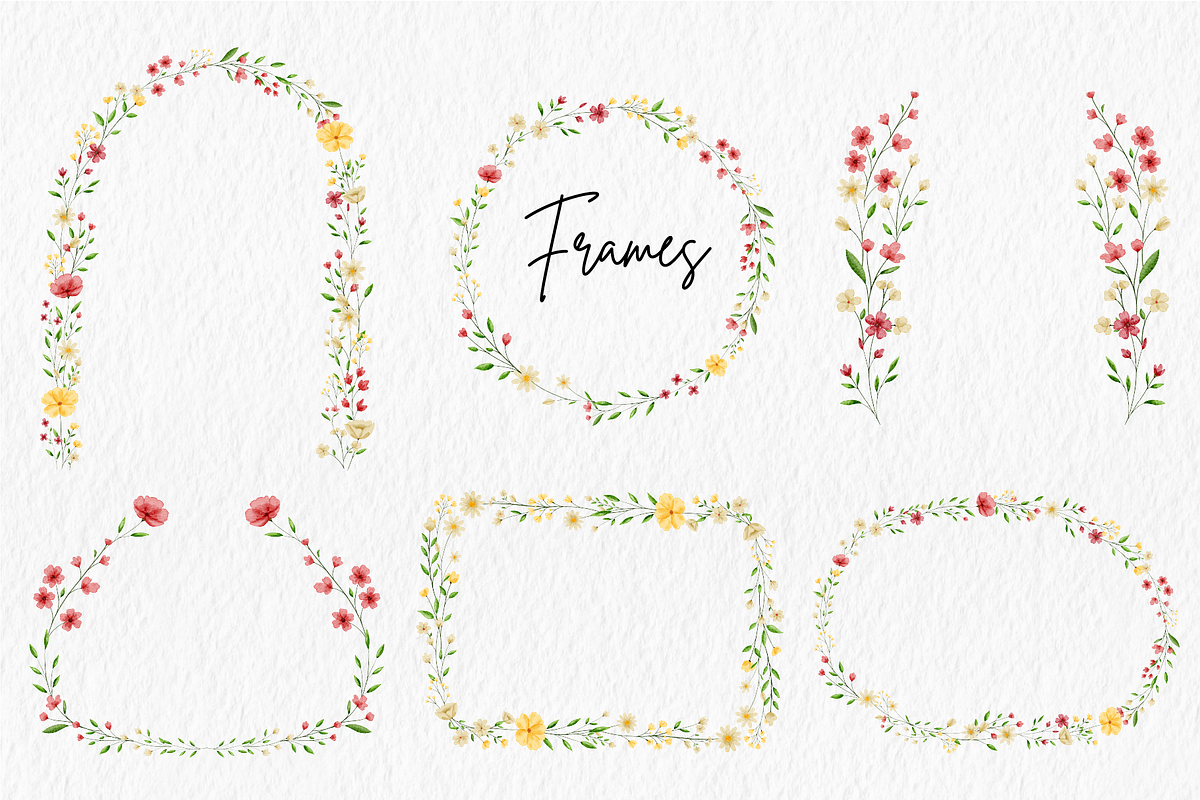 Wildflowers Watercolor Bundle, a Decorative Illustration by An Design (Photo 5 of 8)