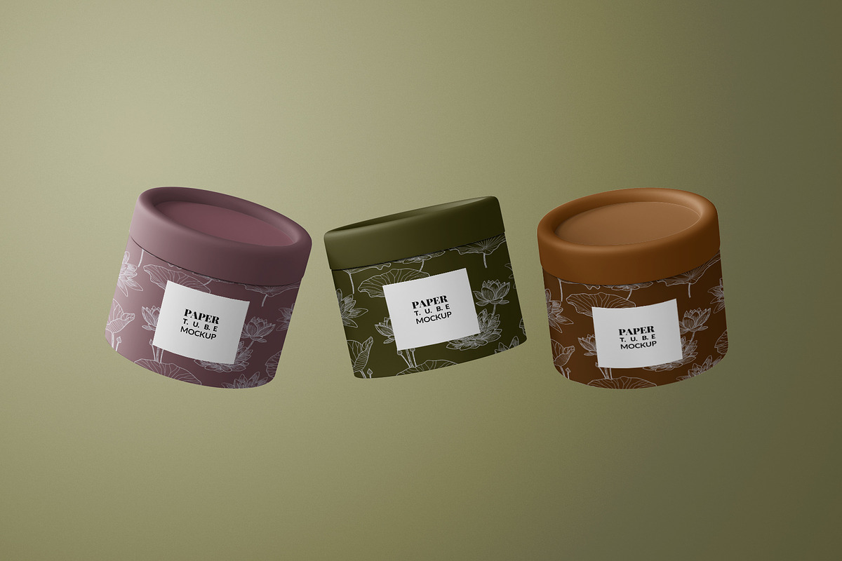 Small Paper Tube Packaging Mockup, a Packaging Mockup by Sheikhadesign (Photo 8 of 11)