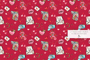 Valentine Doodles Seamless Patterns, a Pattern Graphic by KaramfilaS (Thumbnail 12 of 19)