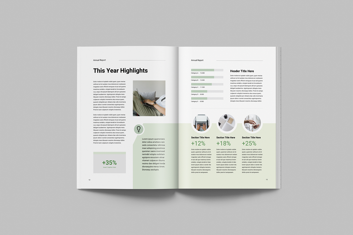Annual Report | MS Word & Indesign, a Brochure Template by Leaflove (Photo 6 of 10)