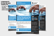 Corporate Flayer Ads Template 1, a Flyer Template by WonderShop (Thumbnail 1 of 3)