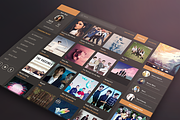 Music Dashboard, an UI Kit Template by Sunbzy (Thumbnail 1 of 4)