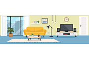 Living Room Interior Set, an Object Illustration by Olena Halahan (Thumbnail 2 of 3)