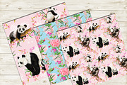 Cute pandas seamless patterns, a Pattern Graphic by MitrushovaArt (Thumbnail 8 of 8)