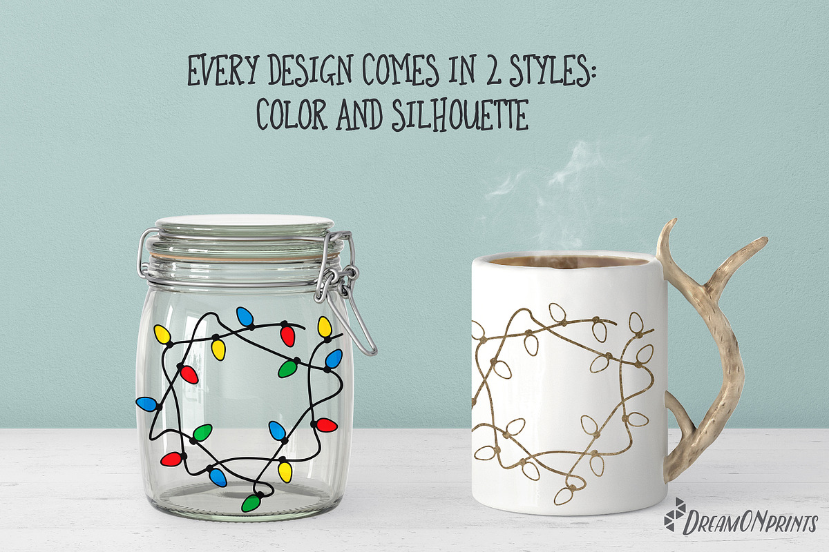 Christmas Lights SVG Bundle Vector, an Illustration by DreamONprints (Photo 5 of 5)