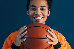 Portrait of a young smiling player, a Sports & Recreation Photo by Artem Varnitsin