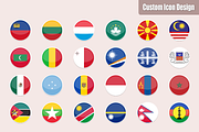 255 Flat & Vector World Flag Icons, an Icon by CustomIconDesign (Thumbnail 4 of 10)