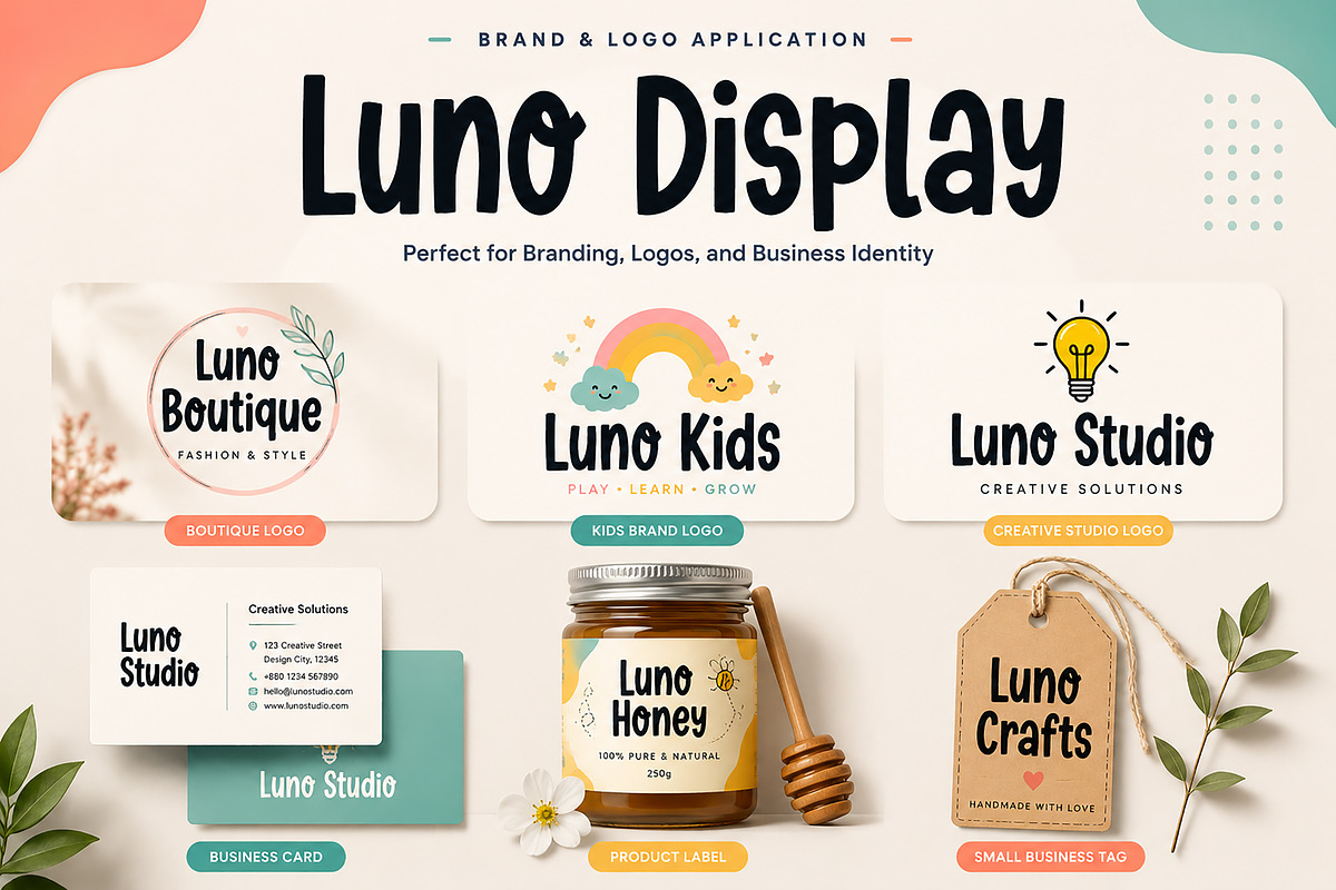Luno Display, a Script Font by Wow Magic (Photo 3 of 4)