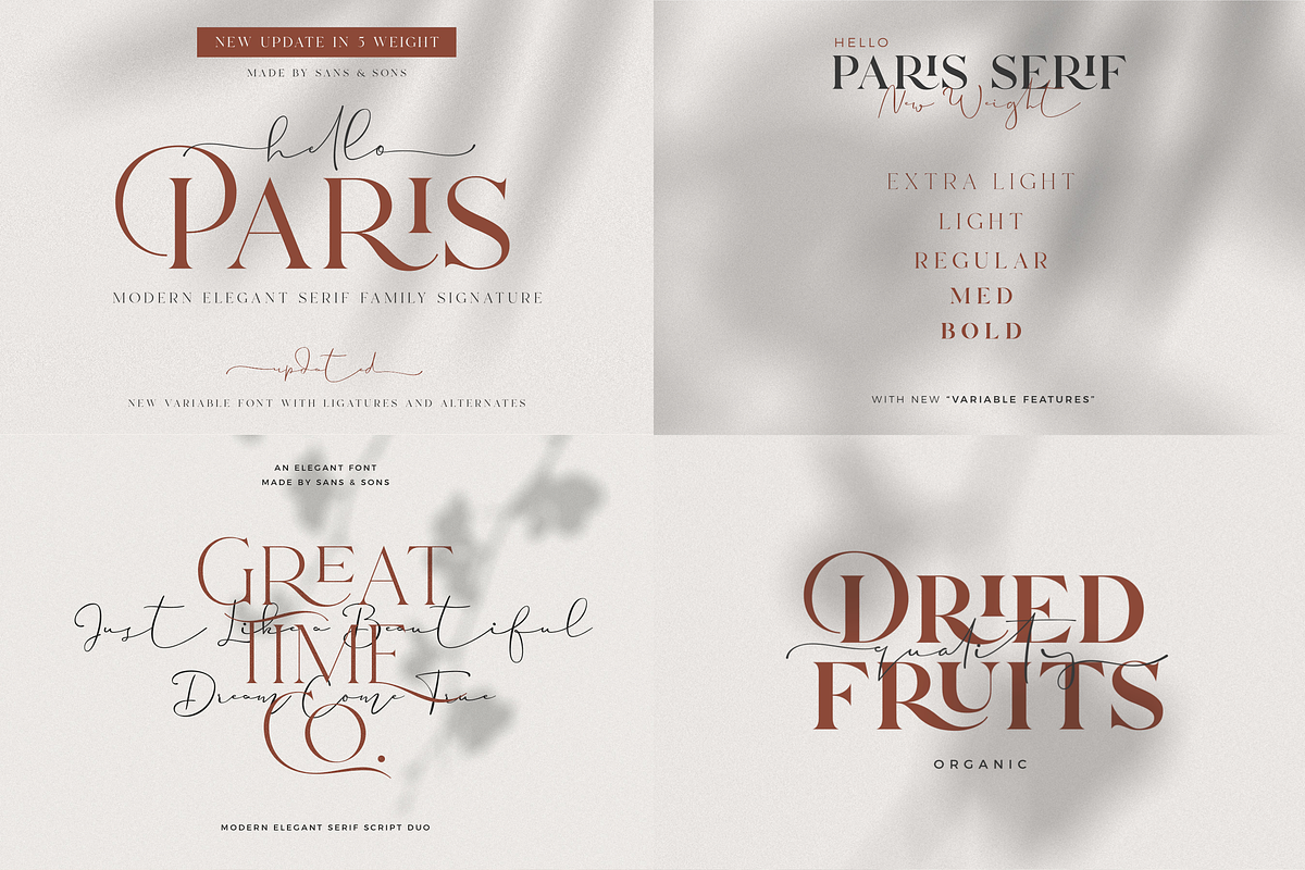 Modern Elegant Font Bundle - SALE, a Serif Font by Sans & Sons (Photo 2 of 11)