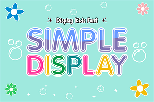 Simple Display - Display Font, a Font by KiddoGlyphs Studio