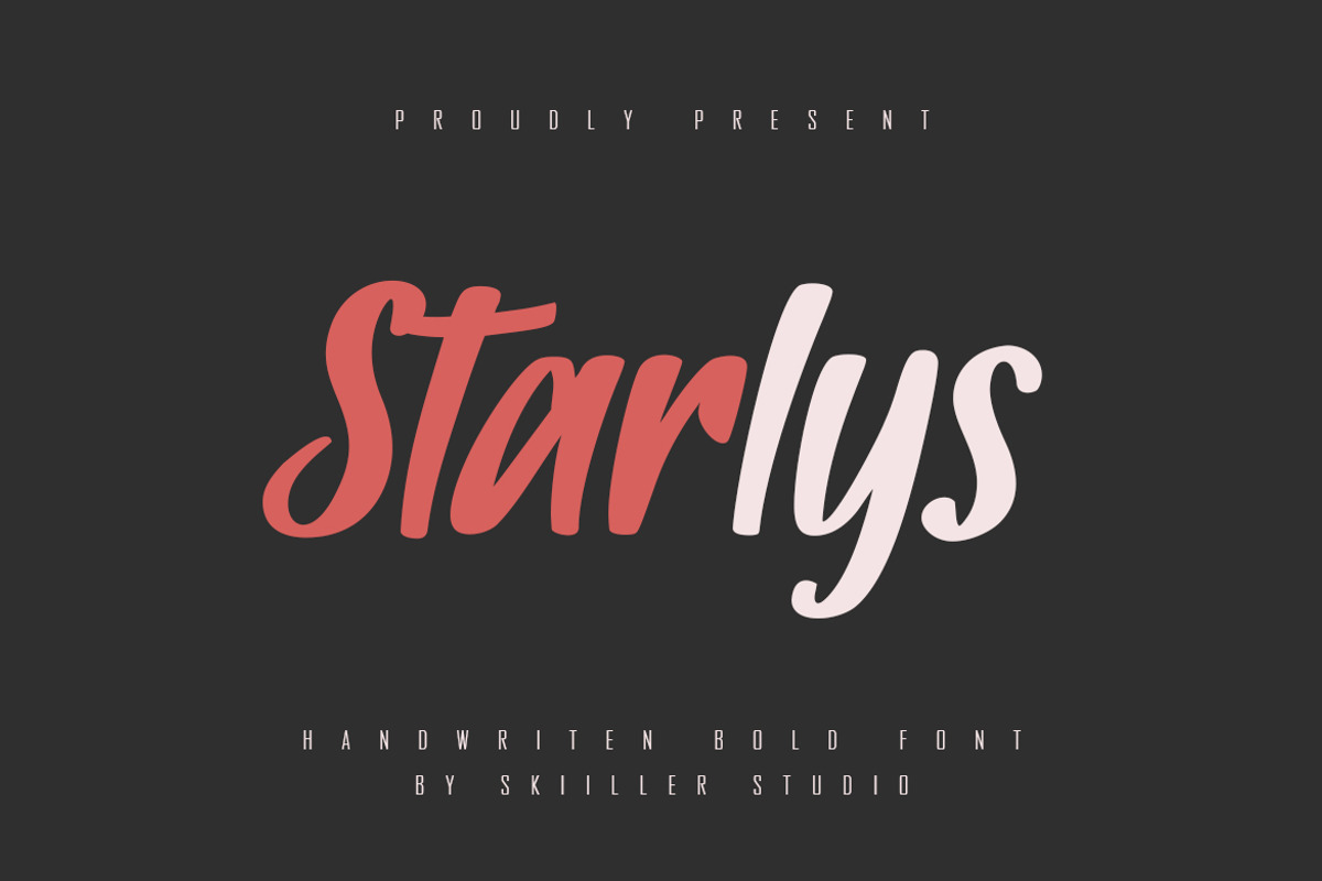 Starlys - Bold Handwritten Font, a Slab Serif Font by skiiller studio (Photo 1 of 8)