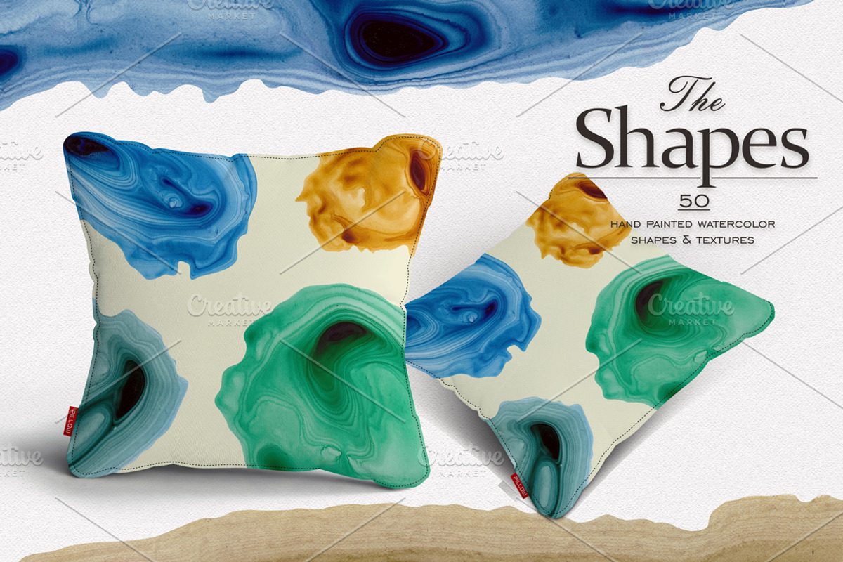 The Shapes (watercolor textures), a Texture Graphic by Soir Creative (Photo 6 of 8)