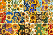 130 Sunflower Seamless Patterns, a Pattern Graphic by mkStudioLab (Thumbnail 4 of 4)