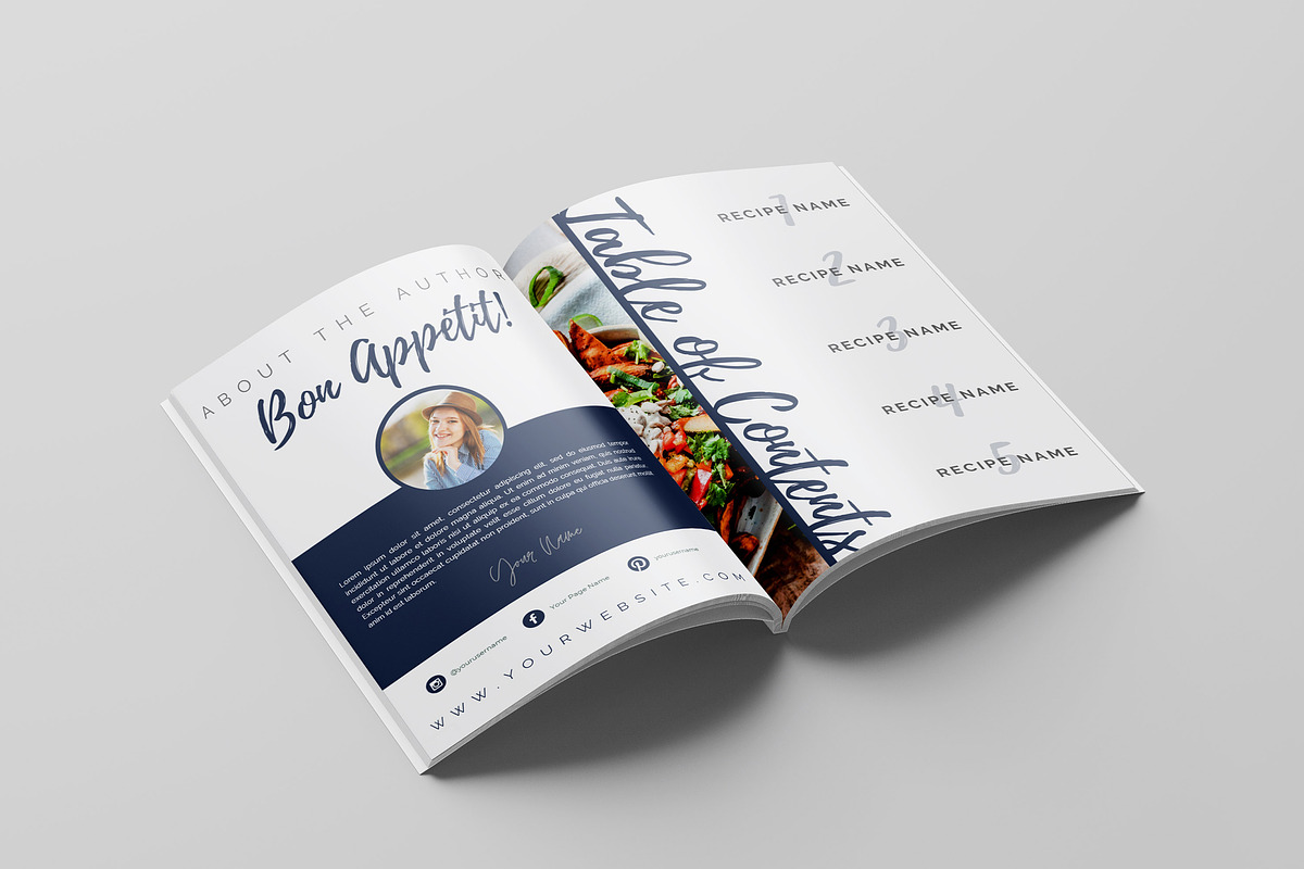 Recipe eBook Template for Canva, a Magazine Template by Thirty One Palms Studio (Photo 2 of 8)