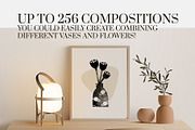 GRUNGE VASES&FLOWERS SILHOUETTES, an Object Graphic by Creativemaker (Thumbnail 10 of 14)