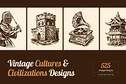 Vintage Cultures and Civilization, a Person Illustration by Creative Stall (Thumbnail 1 of 33)