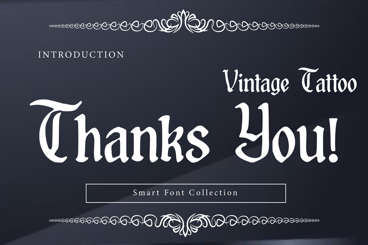 Vintage tattoo, a Blackletter Font by Wow Magic (Photo 3 of 3)