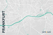 MAP SET - Pale / Turquoise - 15 Maps, a Graphic by MetroMaps (Thumbnail 6 of 16)