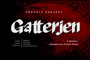 Gatterjen - Handwritten Script fonts