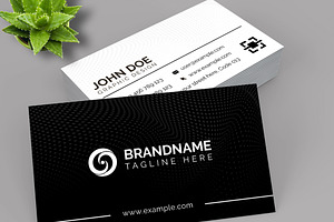 Black Business Card Design