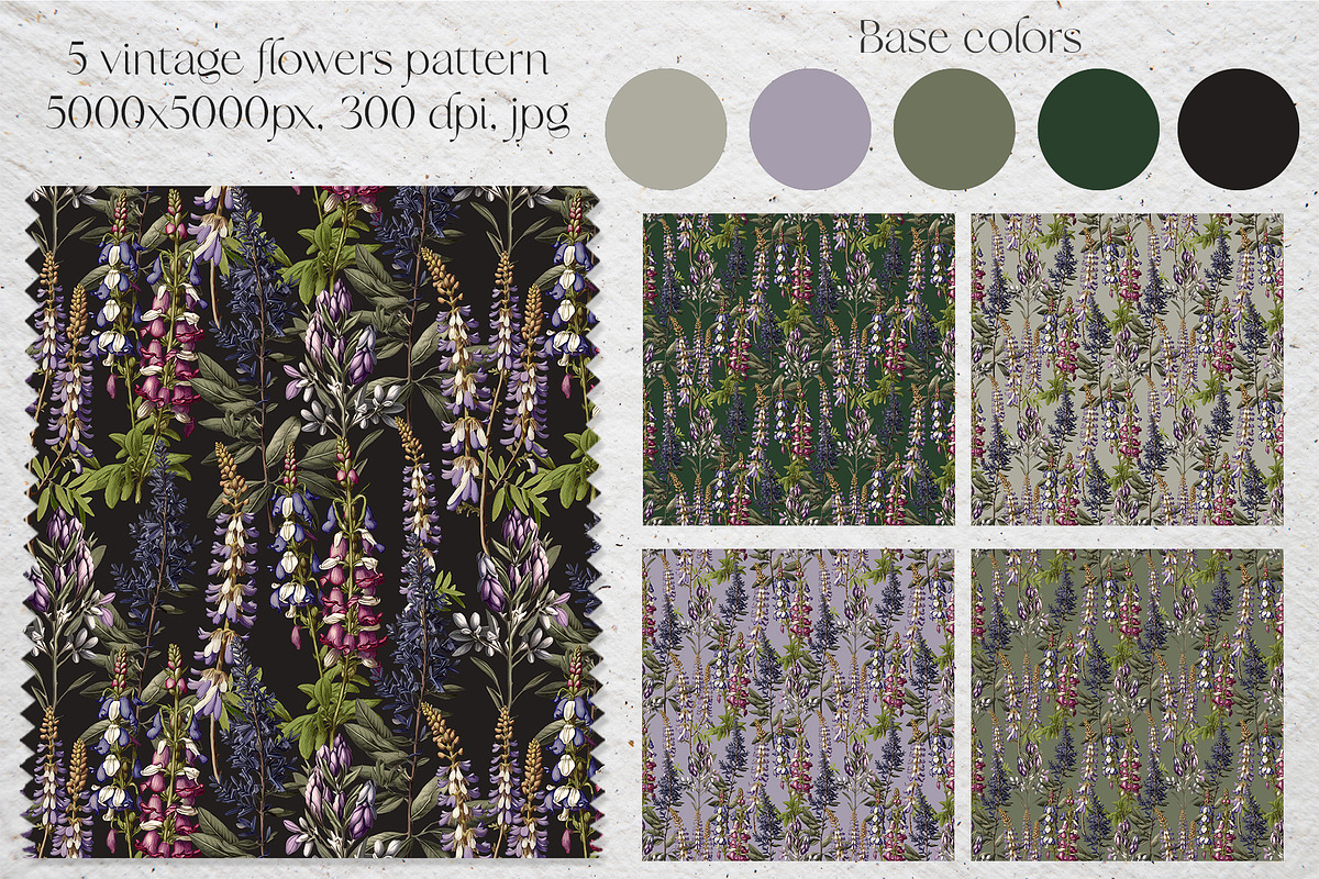 Lupine. Vintage botanical atlas, a Pattern Graphic by Antikva17 (Photo 7 of 12)