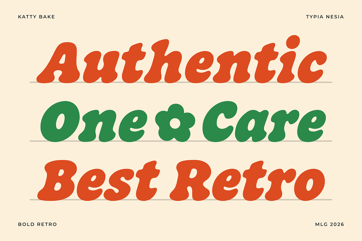 Katty Bake - Bold Retro Serif Font, a Serif Font by Typia Nesia (Photo 9 of 10)