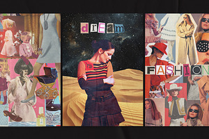 Retro Collage Pack 300 Elements