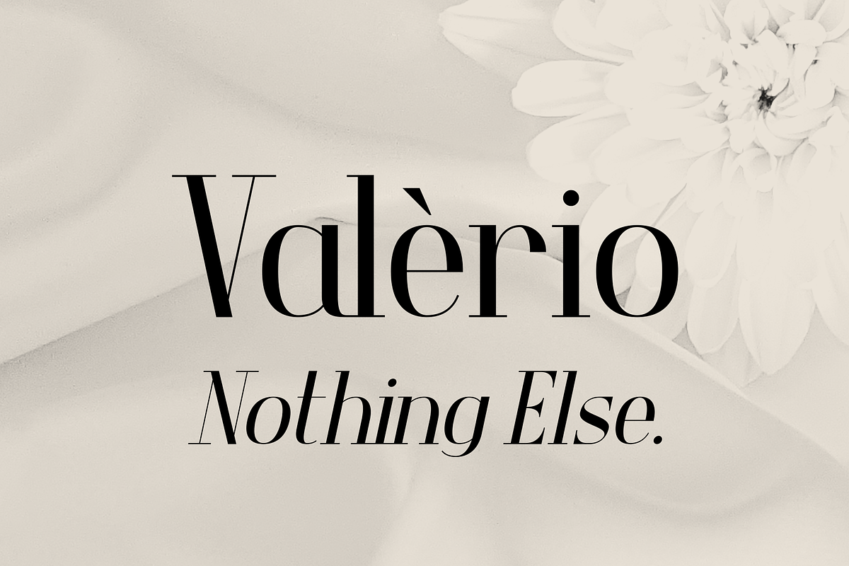 Valerio – Font Family, a Serif Font by Stefano Giliberti (Photo 3 of 10)