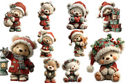 Sweet Santa Bears Clipart, an Illustration by Craft Nest (Thumbnail 7 of 11)