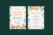 Flowerys Wedding Invitation Template, an Invitation Template by iDoodle Studio (Thumbnail 1 of 4)
