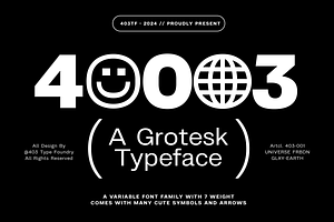 403 Grotesk, a Sans Serif Font by 403 Type Foundry