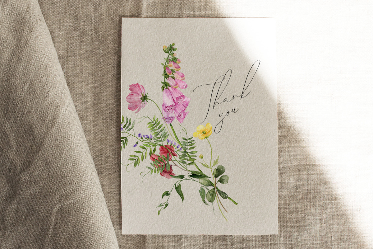 Wildflower watercolor floral clipart, a Decorative Illustration by ReachDreams (Photo 10 of 10)