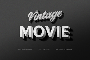 Vintage Movie Text Effect